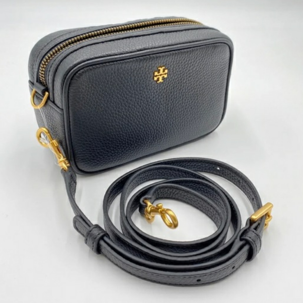 Tory Burch Blake Mini Bag Black Pebbled. Brand new with tags. Leather with Gold